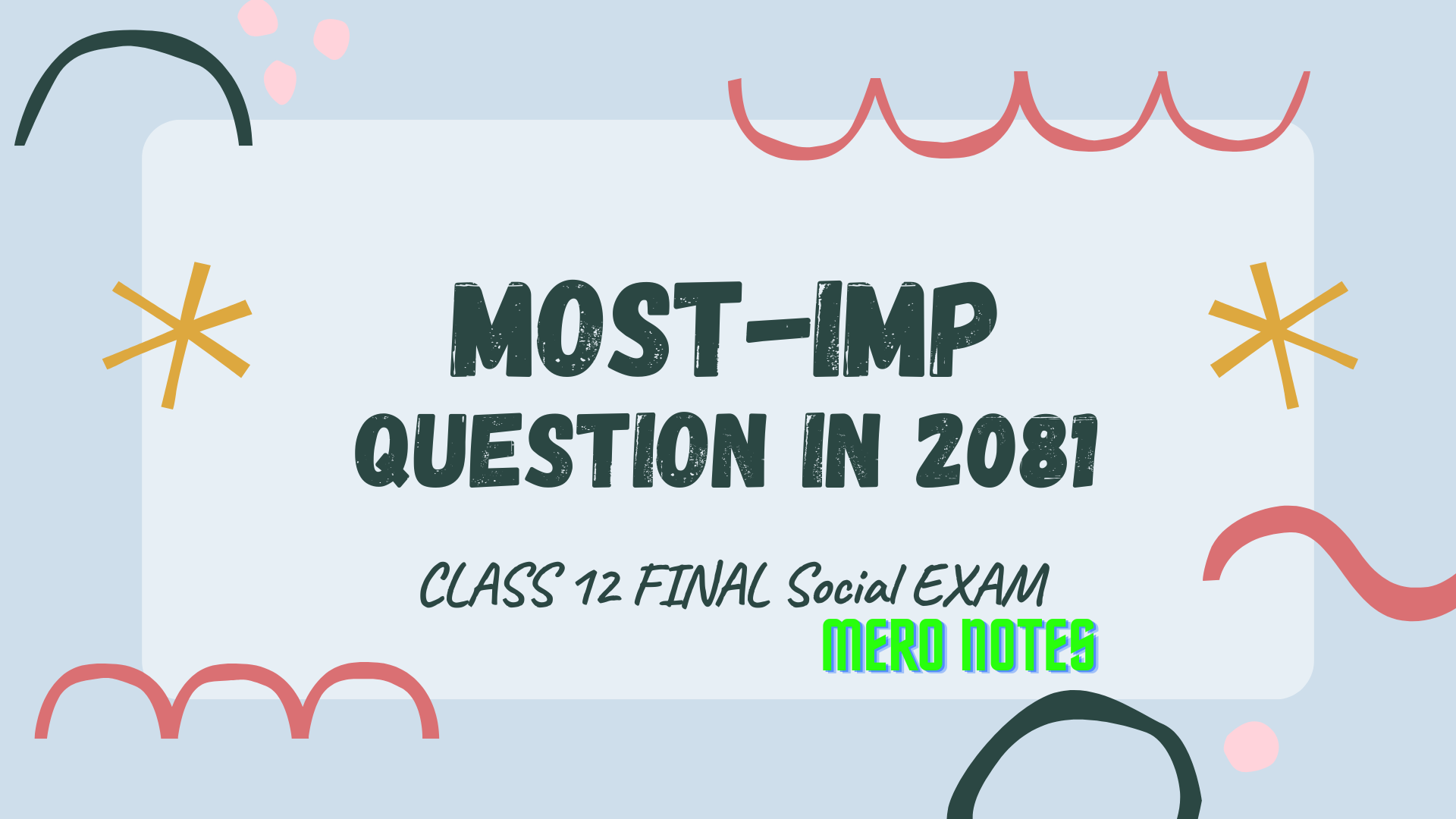 Class-12-Social-Studies-Most-Important-Question- For-2081